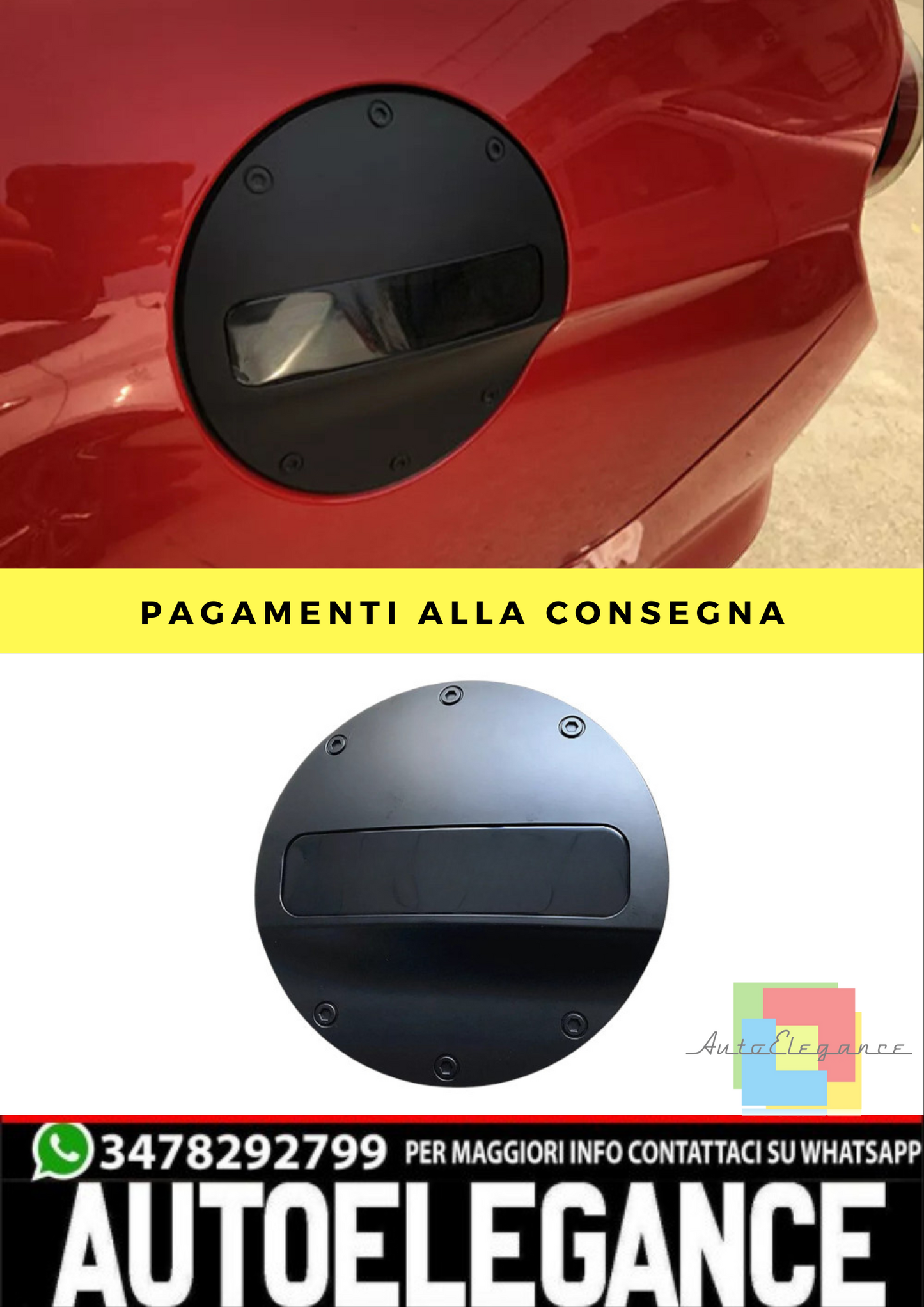 🔥FORD Mustang 2015 - 2020 tappo serbatoio coperchio sport performance opaco🔥