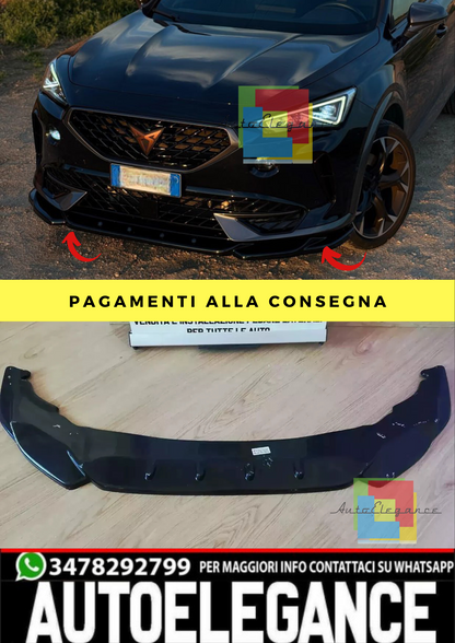 🔥⭐1340 SPLITTER ADATTO PER CUPRA FORMENTOR 2020+ NERO LUCIDO🔥⭐