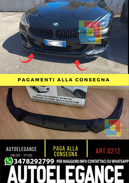 ⭐0212⭐SPLITTER ANTERIORE ADATTO PER BMW Z4 G29 2018+ M LOOK SPORT NERO LUCIDO 🔥