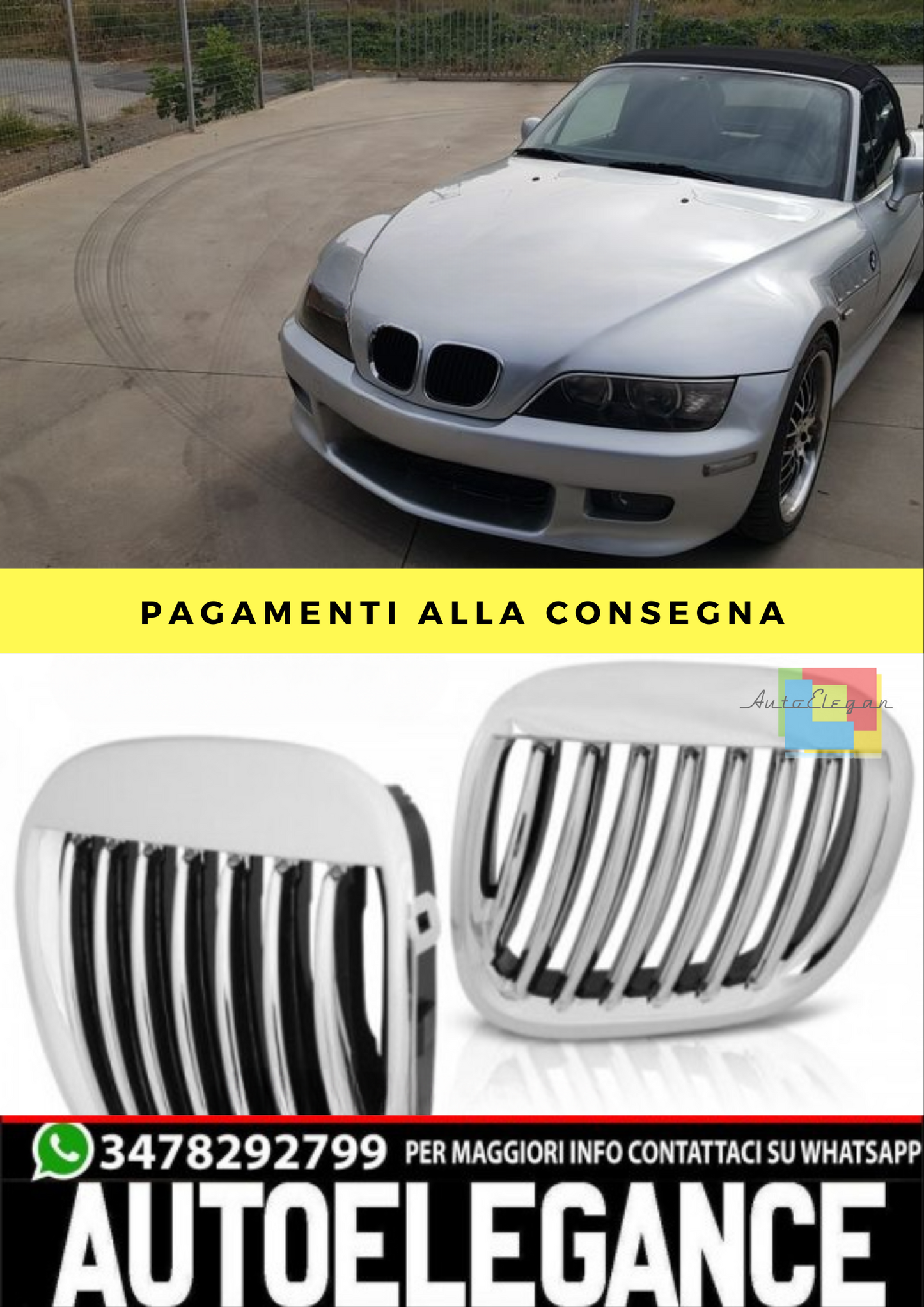 GRIGLIA CROMATA addata per BMW Z3 01.96-02
