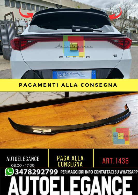 🔥1436 SPOILER ADATTO PER CUPRA FORMENTOR 2020+ NERO LUCIDO🔥