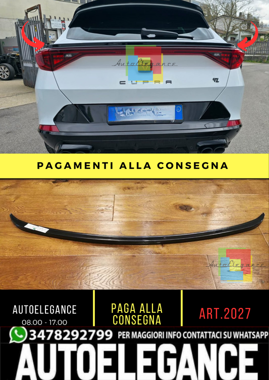 ⭐🔥2027 SPOILER ADATTO PER CUPRA FORMENTOR 2020+ NERO LUCIDO🔥⭐