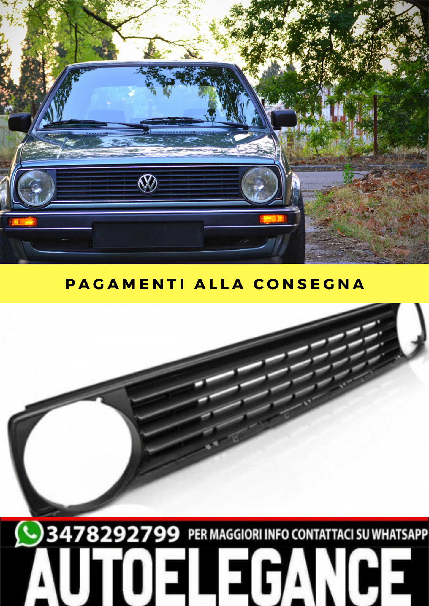 GRIGLIA addata per VW GOLF 2 08.83-08.91