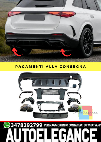 ⭐Diffuser Aadatto Per with Mercedes GLC 63 AMG SUV X254 black⭐