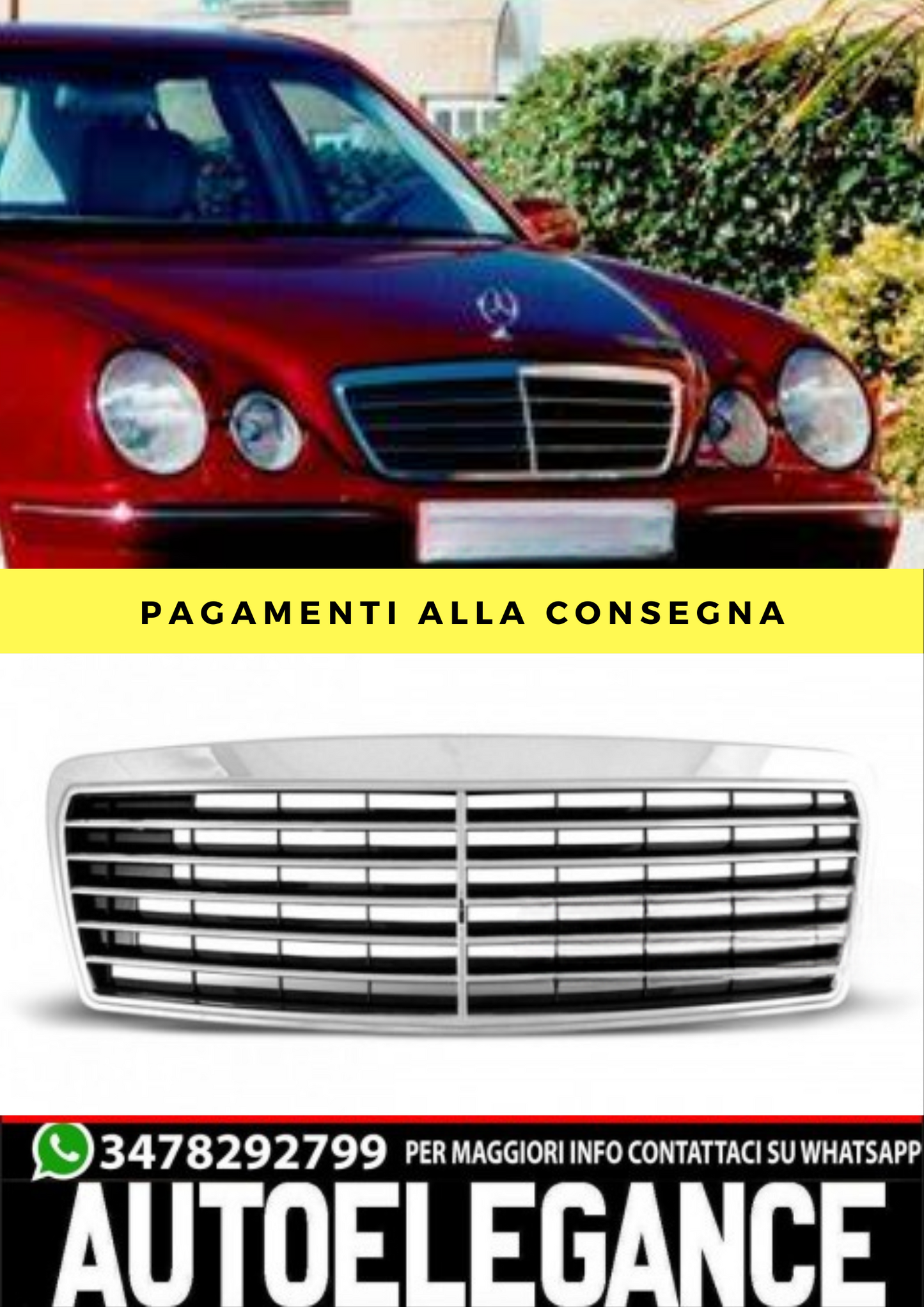 GRIGLIA  addata  per  MERCEDES W210 E-KLASA 95-05.99