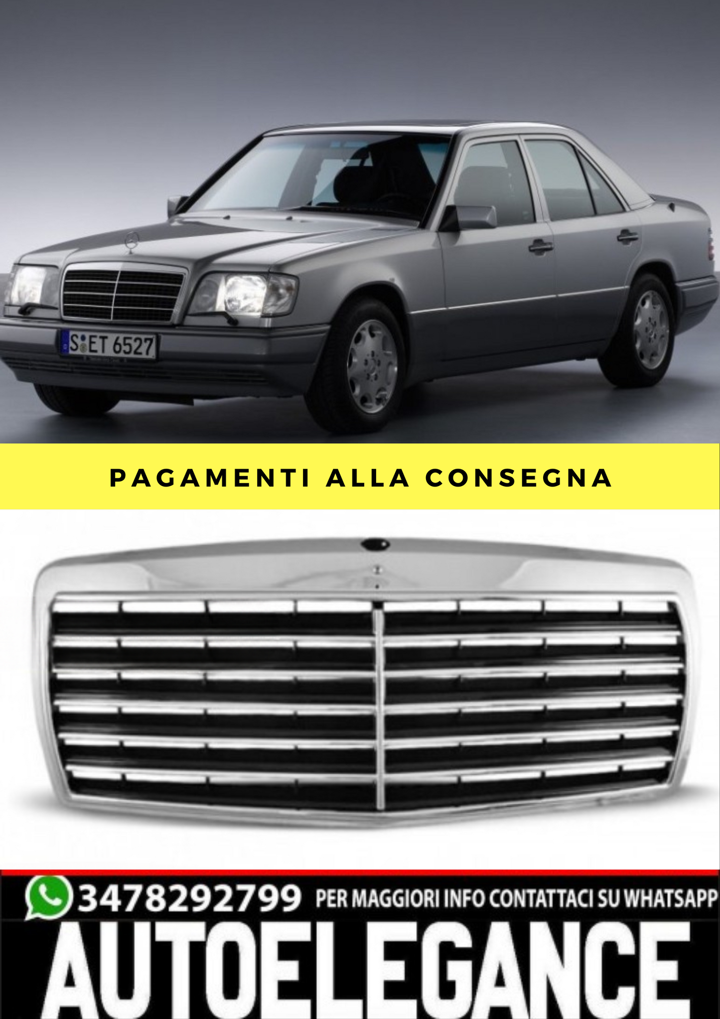 GRIGLIA  addata  per  MERCEDES W124 E-KLASA 01.85-04.93