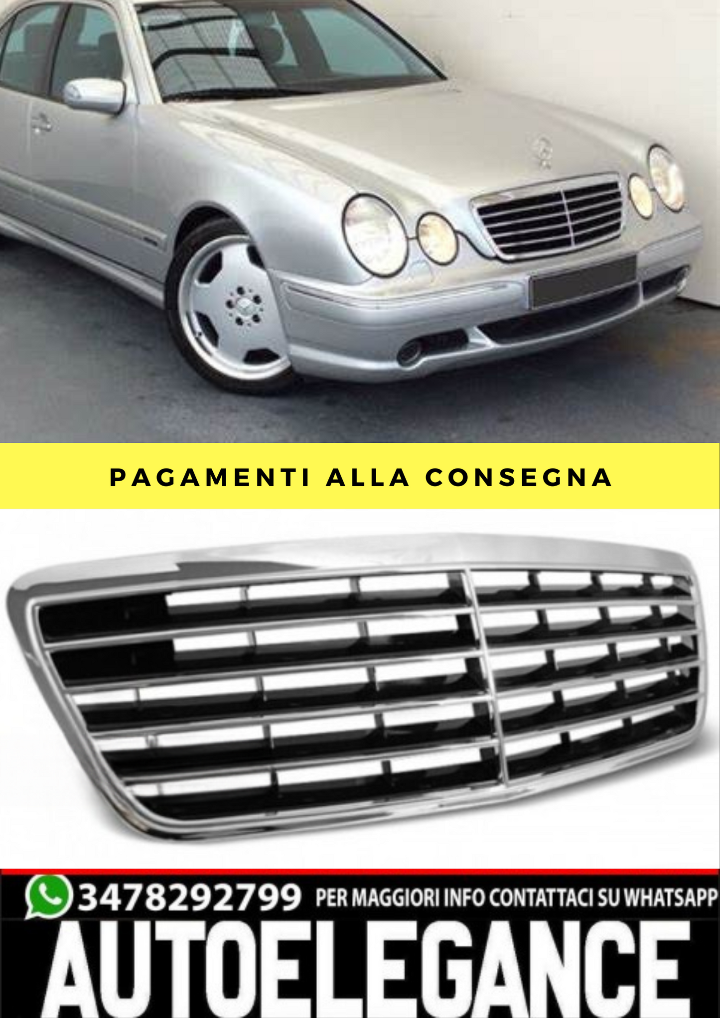 GRIGLIA  addata  per MERCEDES W210 E-KLASA 06.99-03.02