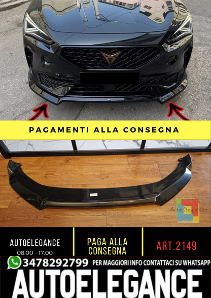🔥2149 Splitter Adatto per Cupra Formentor Mk1 2020+ NERO LUCIDO🔥