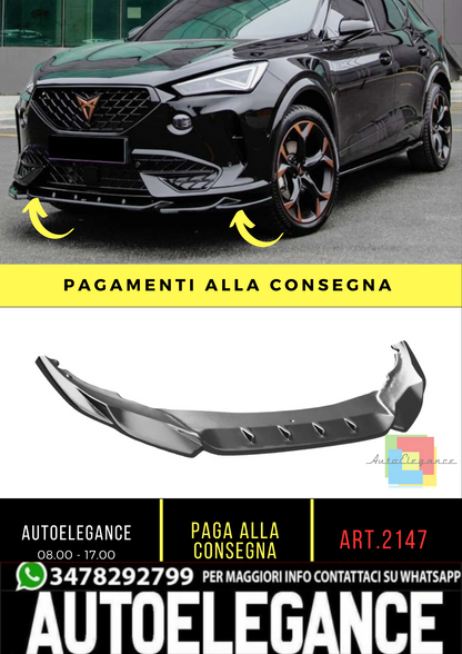 🔥2147 SPLITTER ADATTO PER CUPRA FORMENTOR 2020-2024 NERO LUCIDO V3🔥