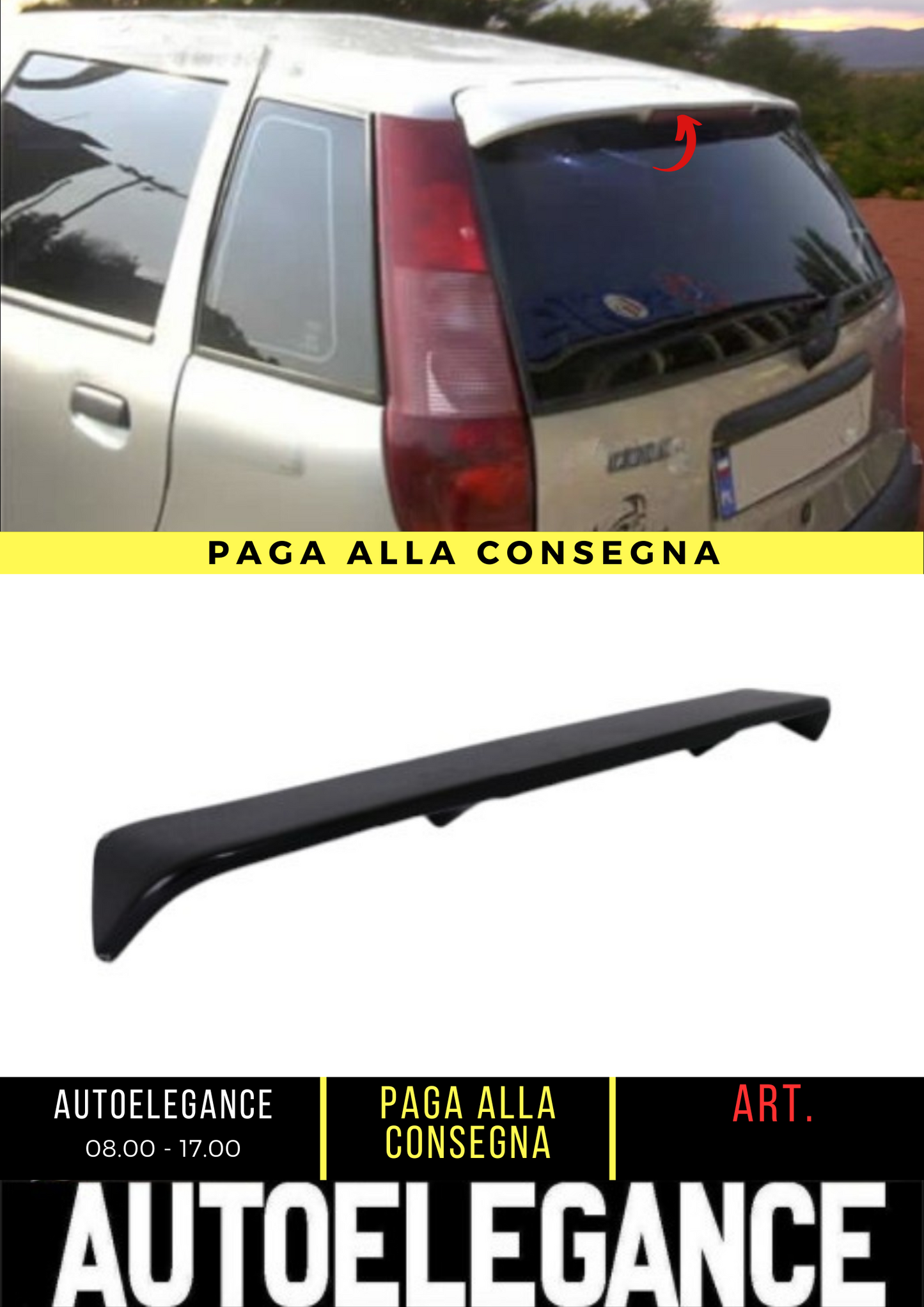 ✌️😎SPOILER POSTERIORE ADATTO PER FIAT PUNTO I 😎✌️