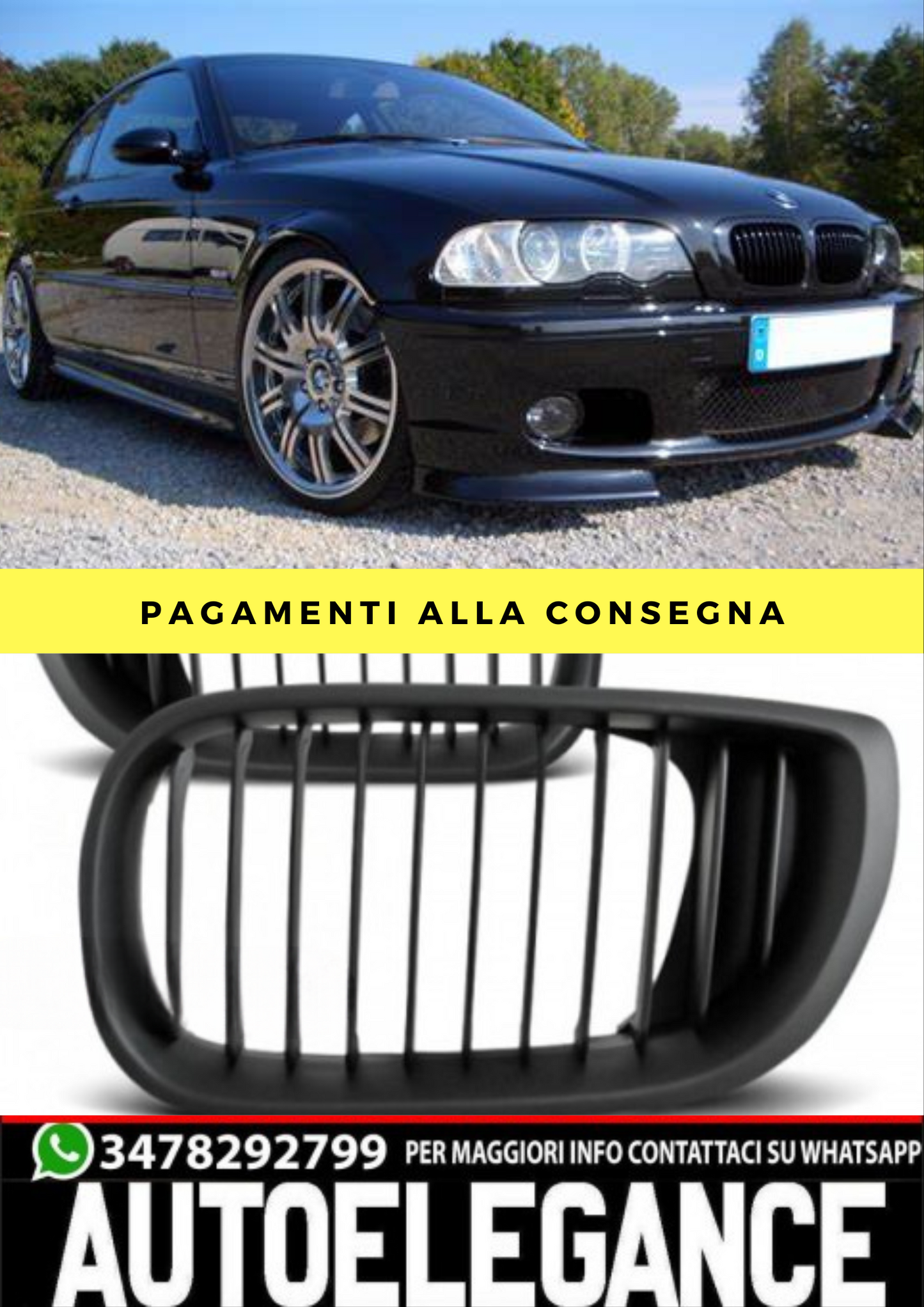 GRIGLIA  addata  per  BMW E46 04.03 - 2006 COUPE