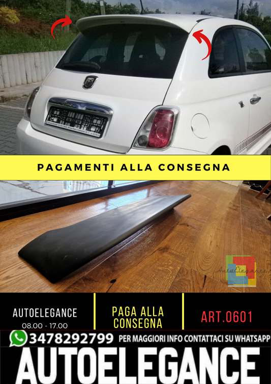🔥0601 SPOILER SPOILER ADATTO PER FIAT 500 2008+ LOOK ABARTH GREZZO🔥