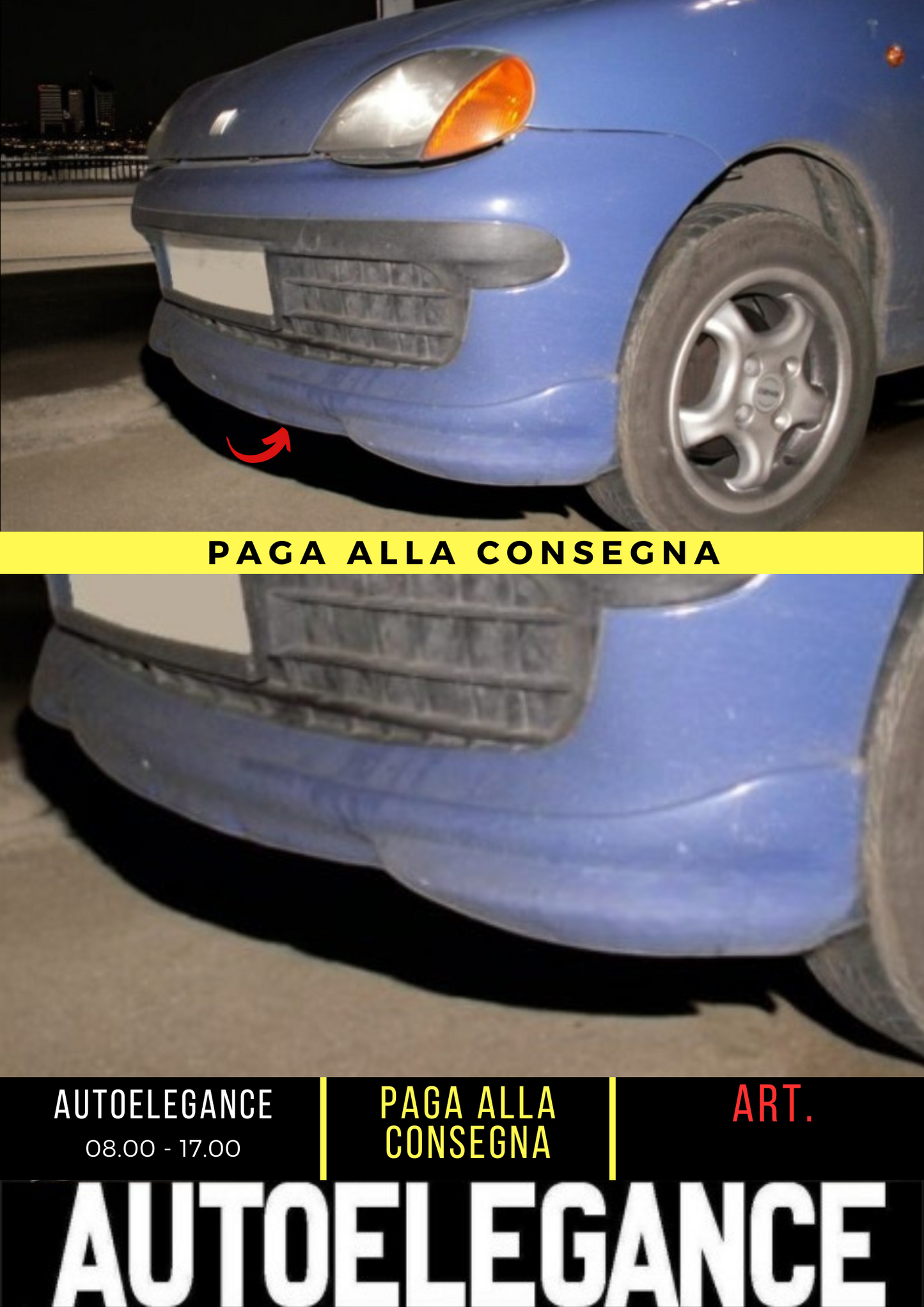 ✌️😎SPLITTER ANTERIORE ADATTO PER FIAT 600😎✌️