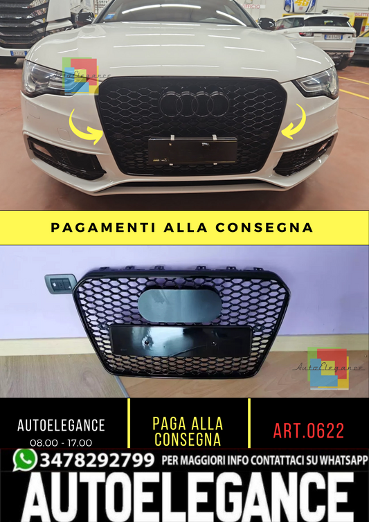 🔥0622 GRIGLIA ANTERIORE CALANDRA ADATTO PER AUDI A5 2012 A 2015🔥