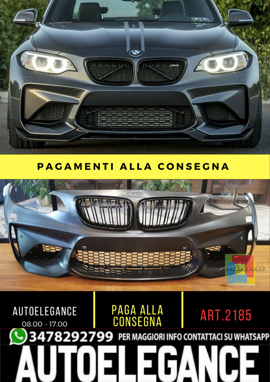 ⚡2185 PARAURTI ANTERIORE ADATTO PER BMW SERIE 2 F22 F23 2013-2017 LOOK M2⚡