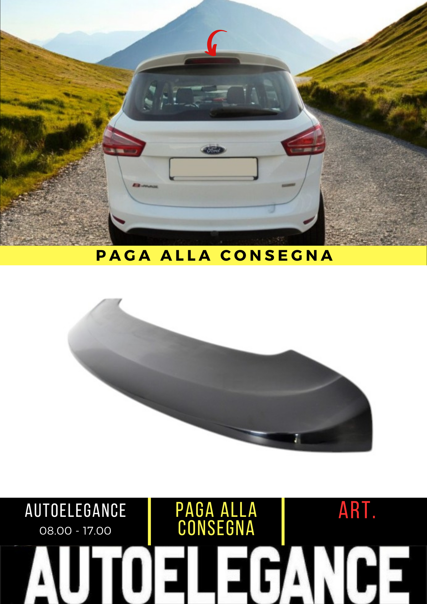✌️😎 SPOILER POSTERIORE ADATTO PER FORD B-MAX 😎✌️
