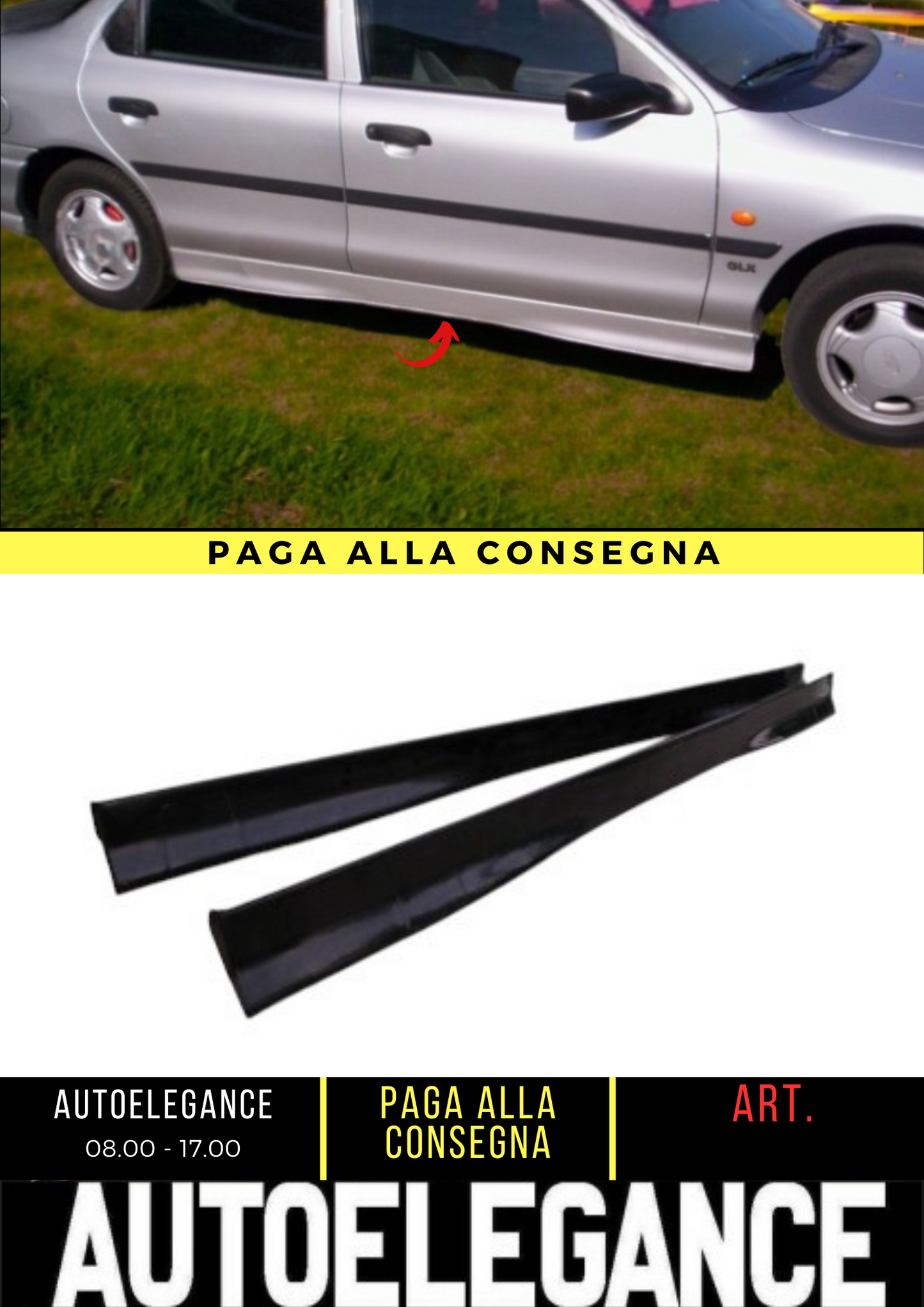 ✌️😎 MINIGONNE LATERALI ADATTO PER FORD MONDEO 1993-1996😎✌️