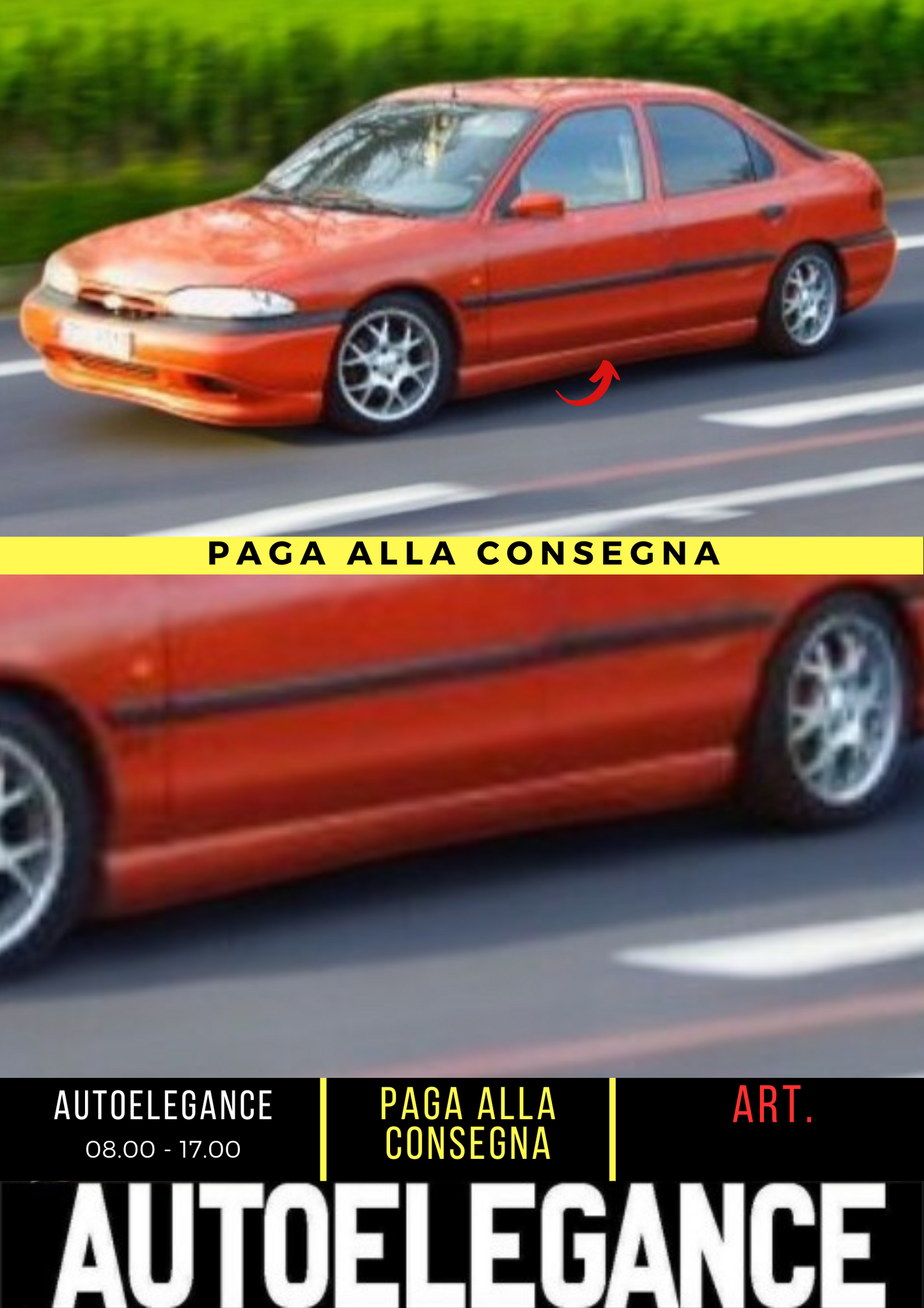 ✌️😎MINIGONNE LATERALI ADATTO PER FORD MONDEO 1993-1996😎✌️