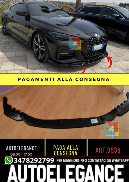 🔥0538 SPLITTER ADATTO PER BMW SERIE 4 G82 M4 SERIE 3 G80 M3 2020+ NERO LUCIDO🔥