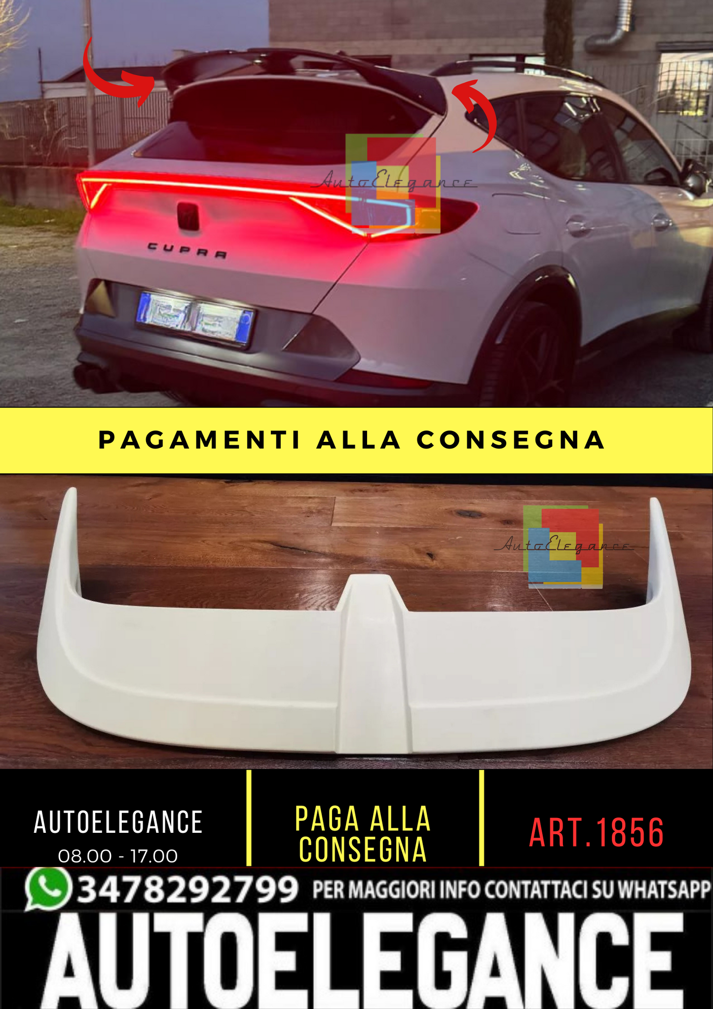 1856🔥SPOILER ADATTO PER CUPRA FORMENTOR LOOK TUNING GREZZO🔥