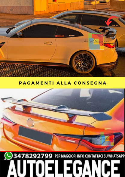 🔥SPOILER POSTERIORE ADATTO PER BMW M4 G82 COUPE NERO OPACO 🔥