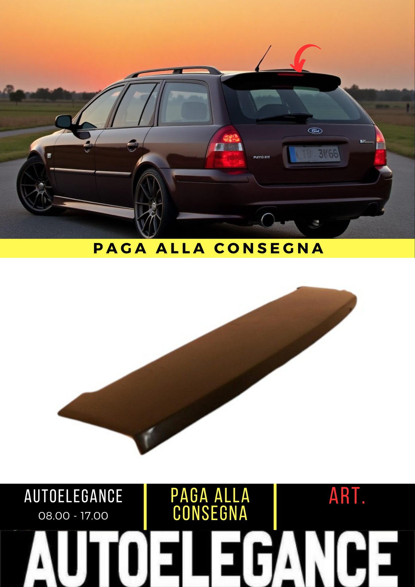 ✌️😎SPOILER POSTERIORE ADATTO PER FORD MONDEO 2000-2006😎✌️