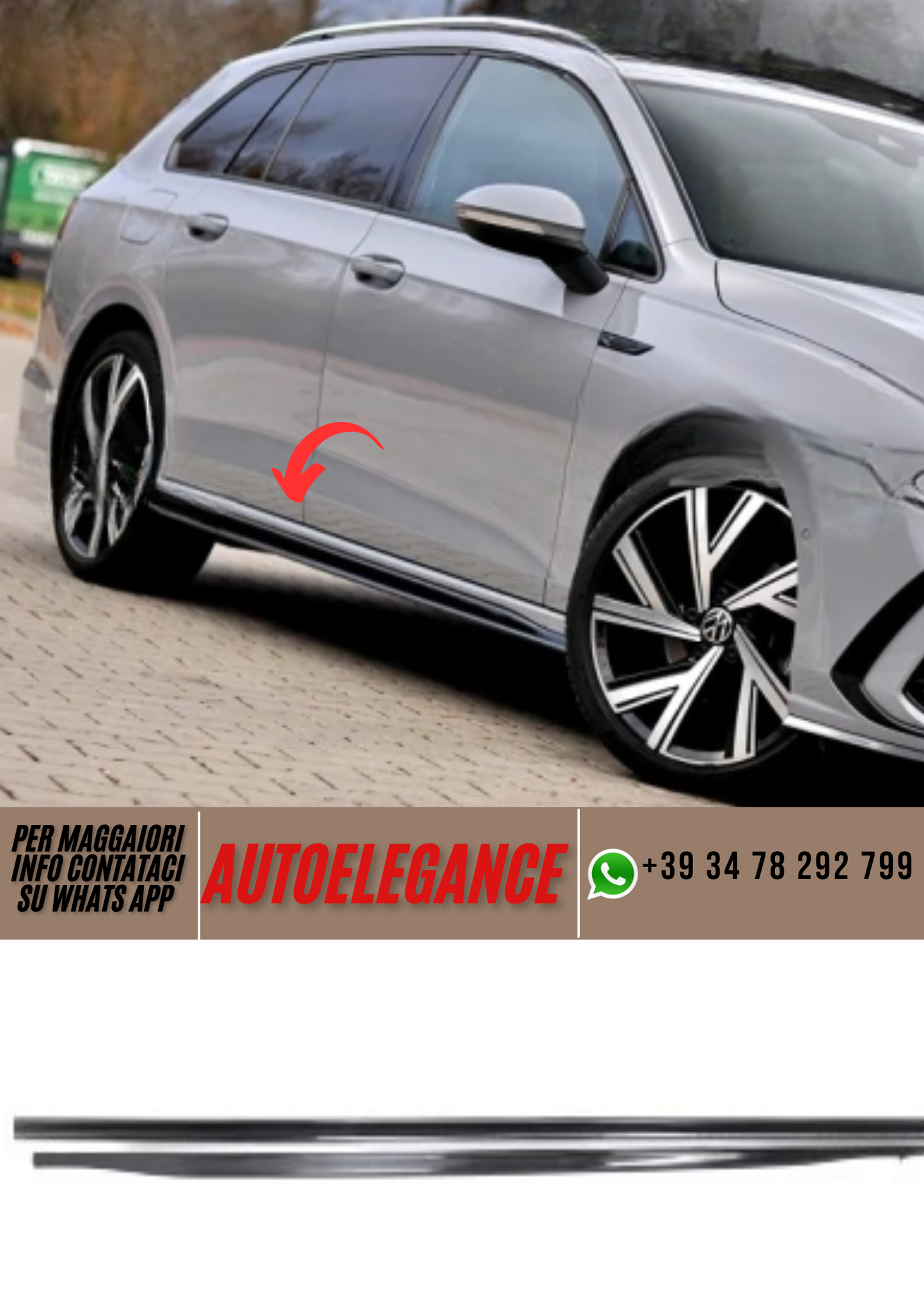 ❤️ Miningonne laterali  spoiler ADATTO PER VW GOLF VIII ❤️ (Copia)