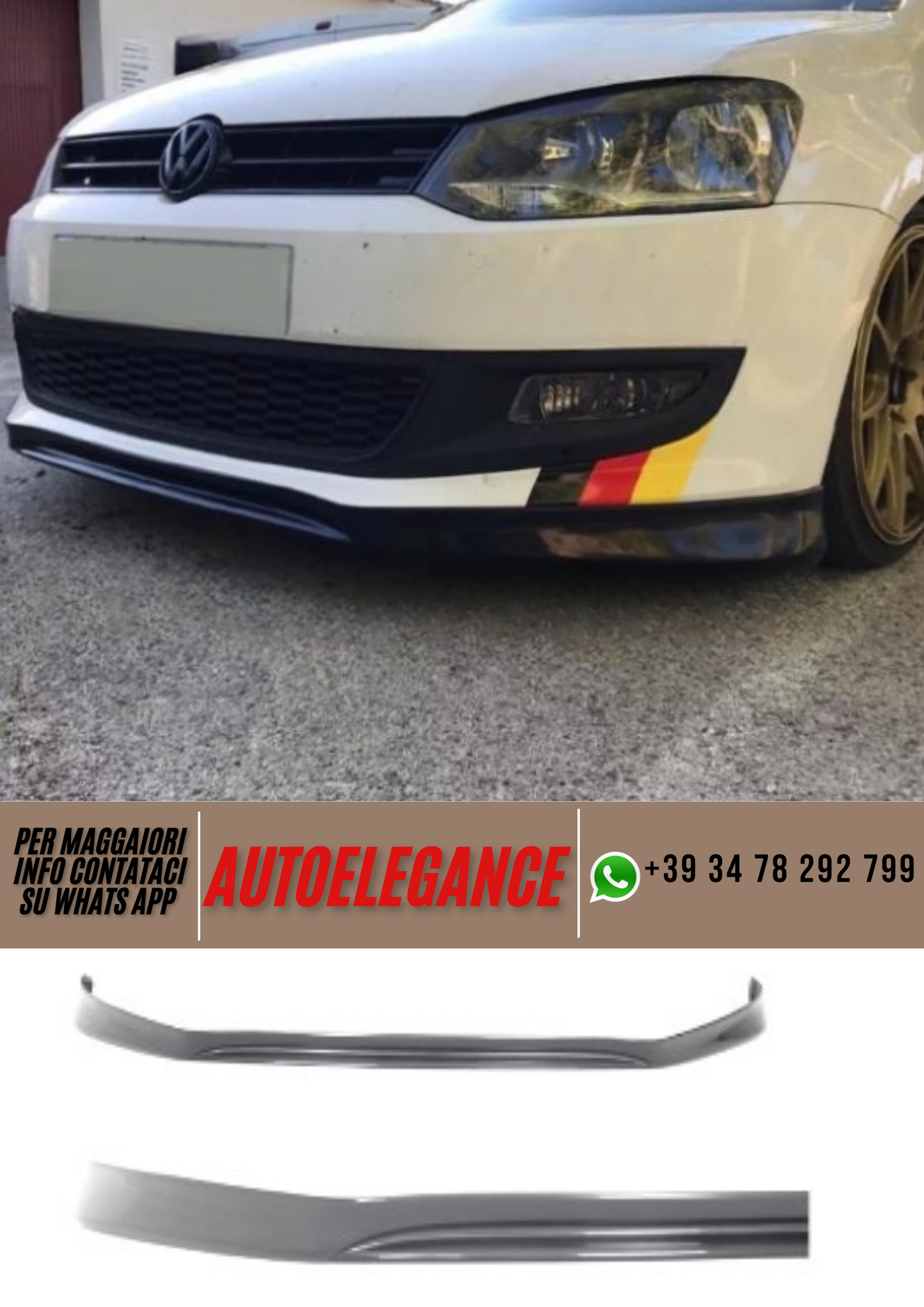 ❤️Spoiler paraurti anteriore  ADATTO PER VW POLO❤️