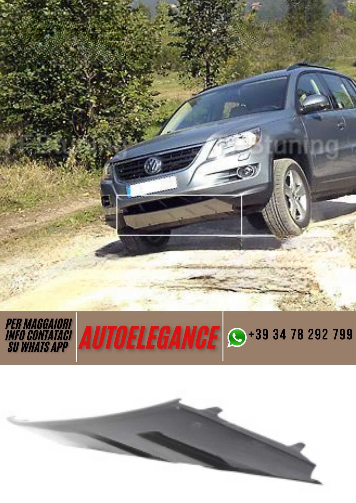 ❤️Field Paraurti anteriore Spoiler ADATTO PER VW TIGUAN ❤️