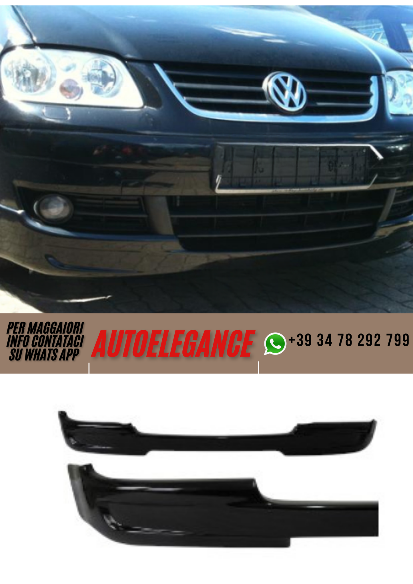 ❤️Spoiler paraurti anteriore  ADATTO PER VW TOURAN ❤️
