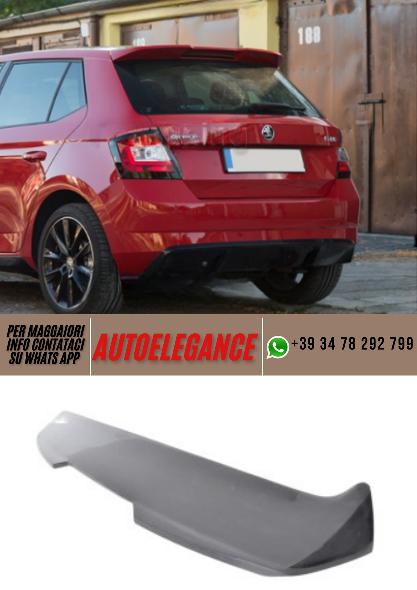❤️Spoiler  ADATTO PER SKODA FABIA 3❤️