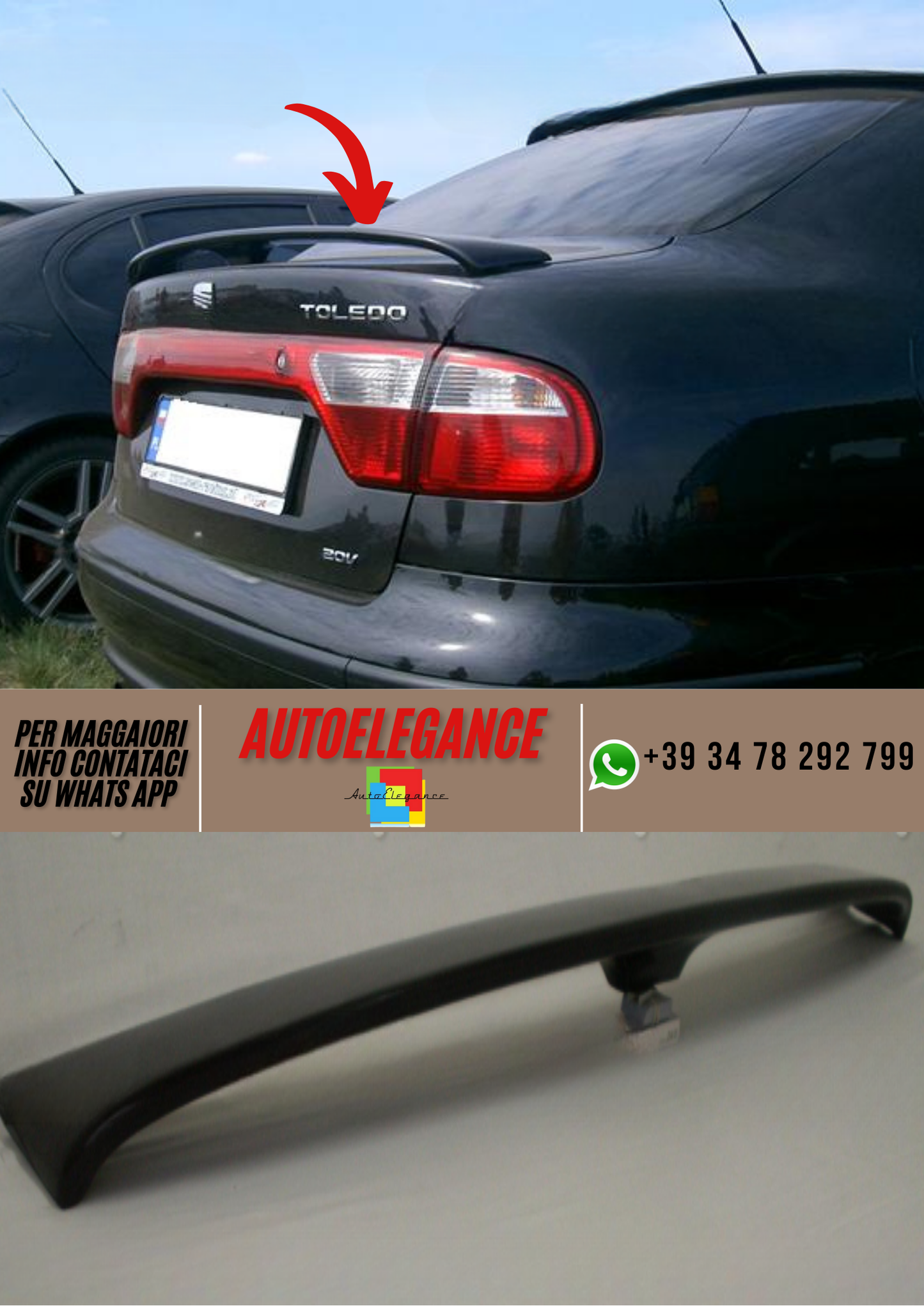 ❤️Tappo spoiler per SEAT Toledo II❤️
