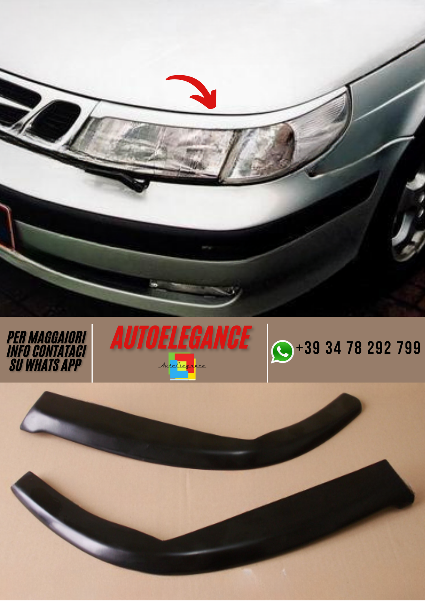 ❤️Palpebre per fari SAAB 9-5 1997-2001❤️