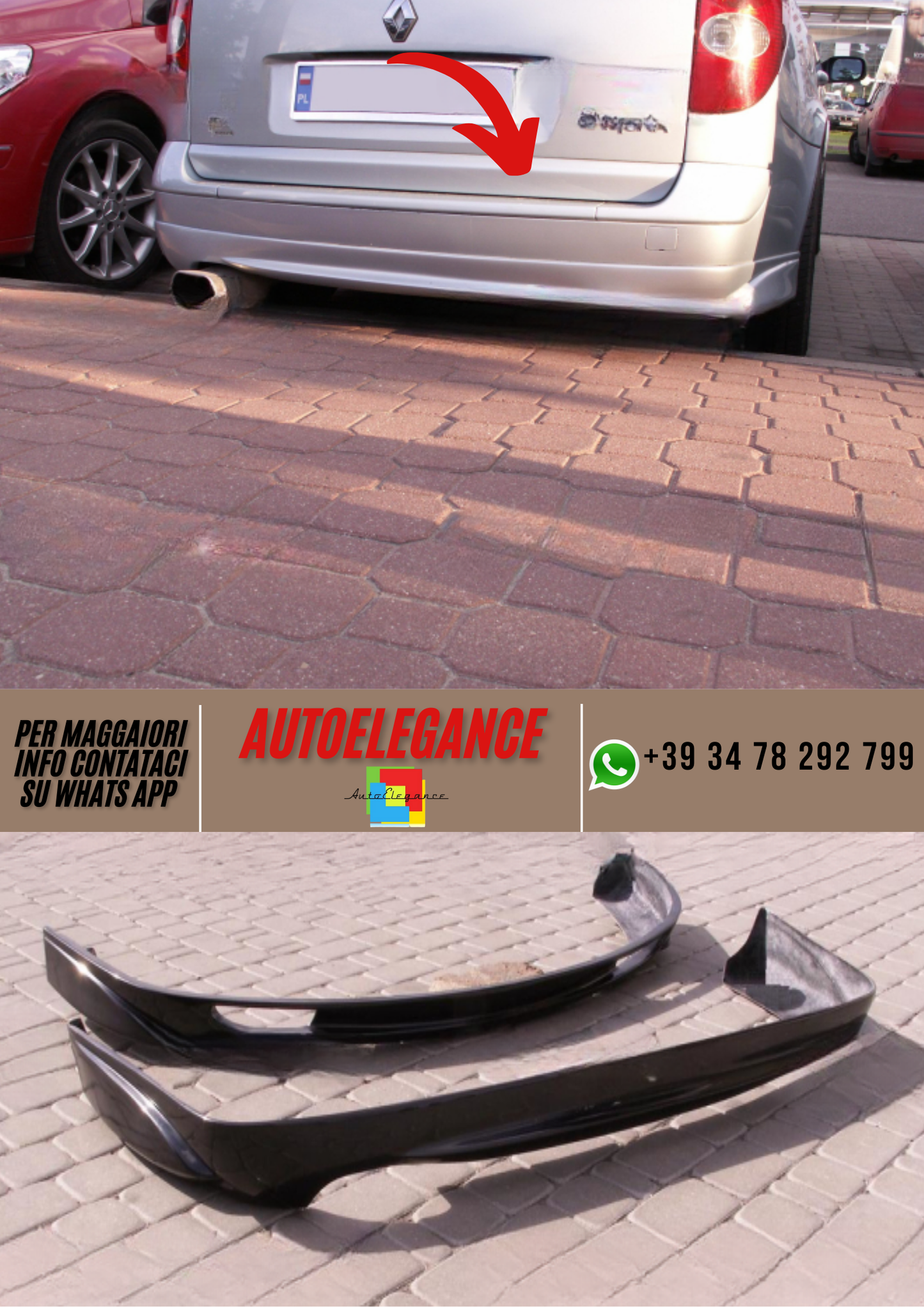 ❤️Spoiler paraurti posteriore RENAULT Laguna II Kombi 2001-2007❤️