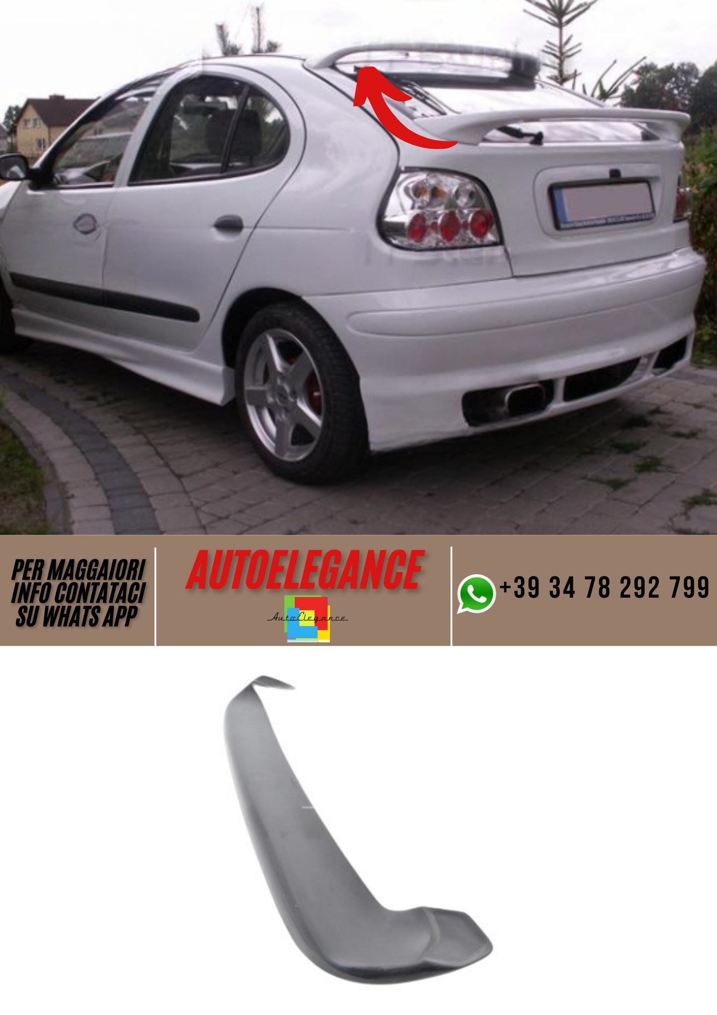 ❤️Spoiler parabrezza RENAULT Megane HB 5d❤️