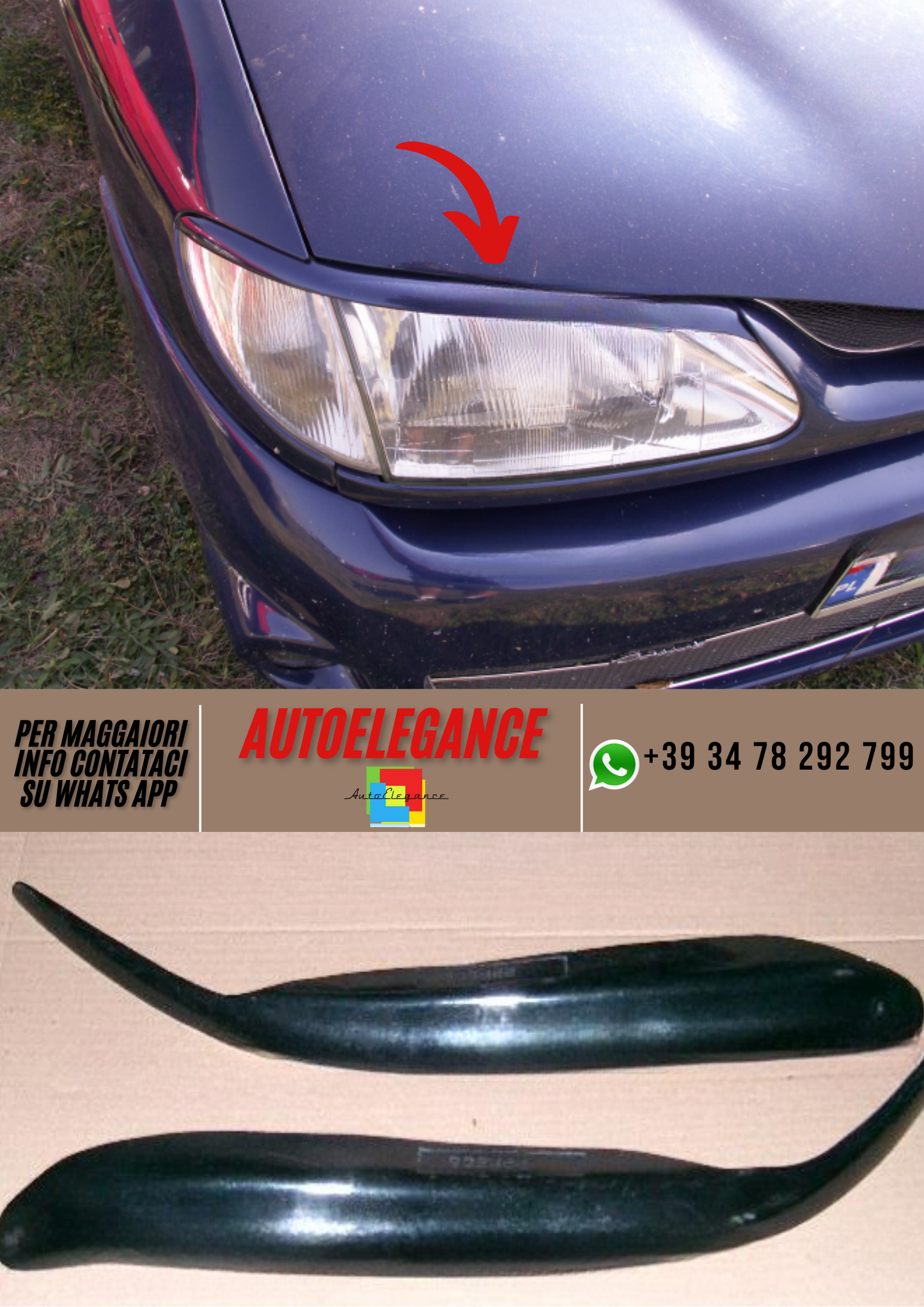 ❤️Palpebre  per fari RENAULT Megane HB 5d 1995-1999❤️