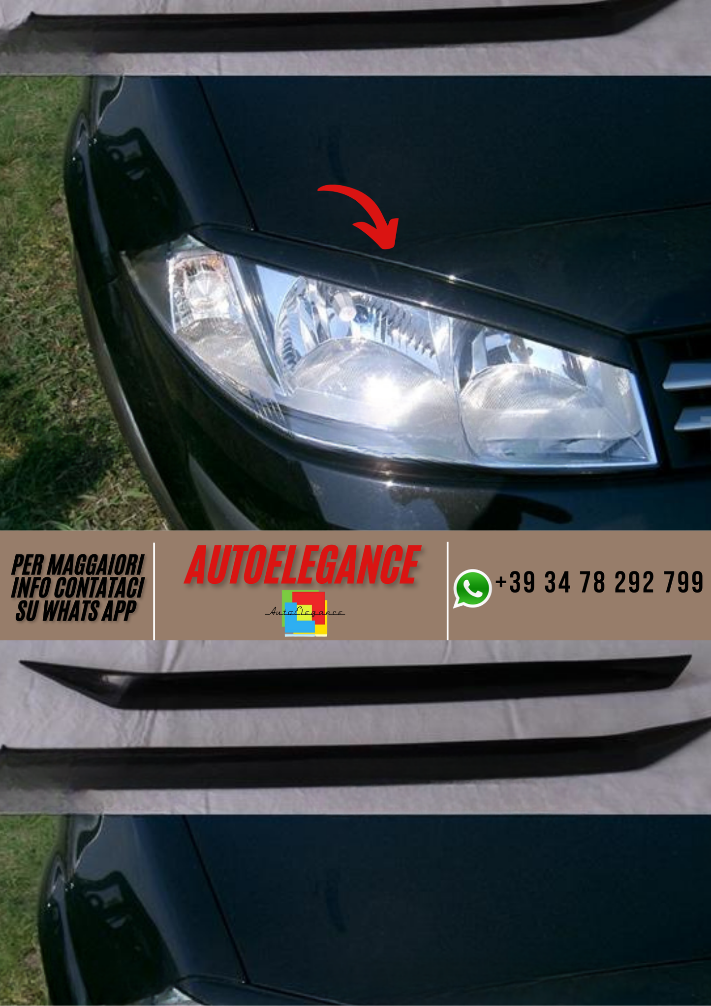 ❤️Palpebre per fari RENAULT Megane 2 2002-2005❤️