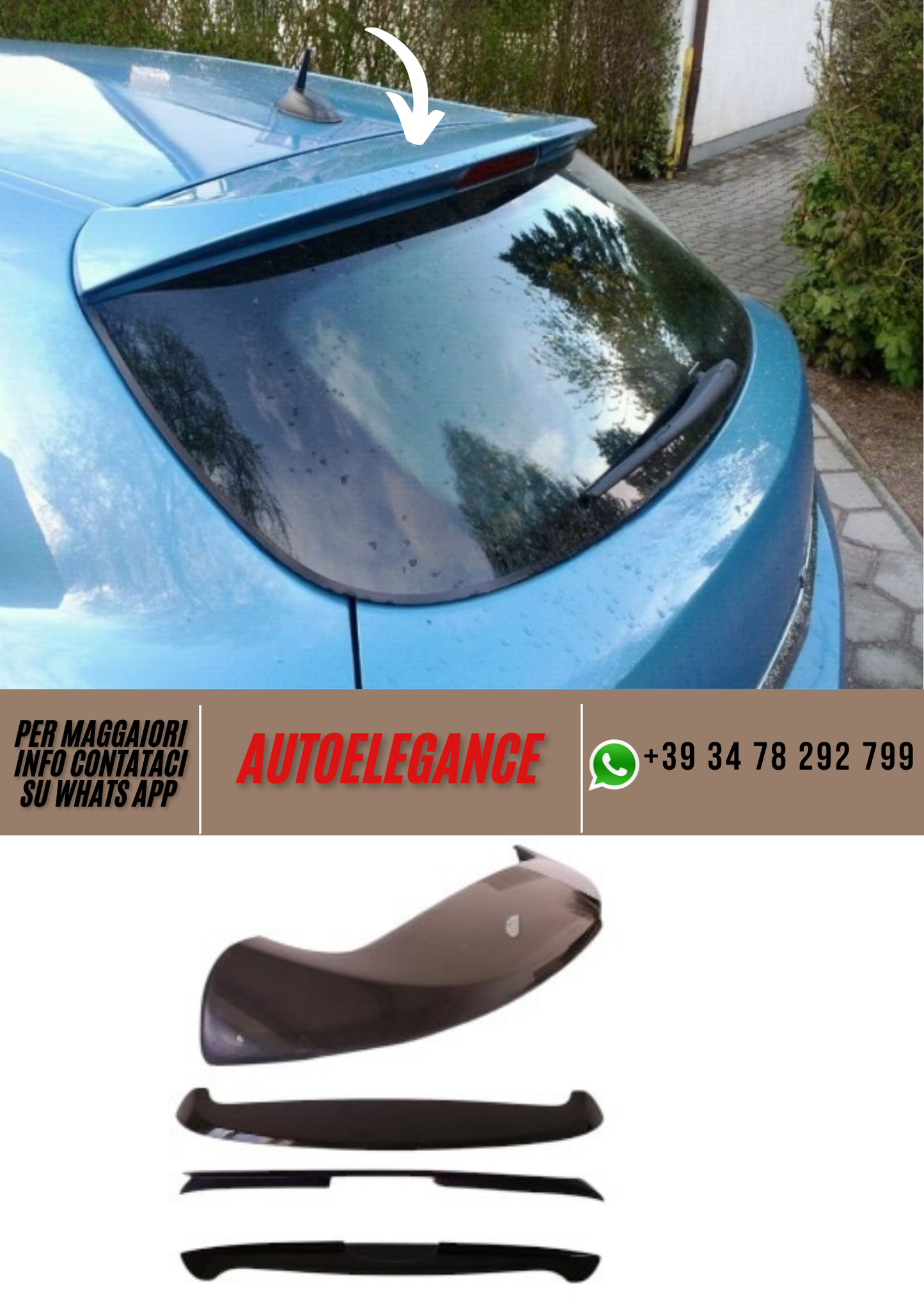 ❤️Spoiler Compatibile per OPEL Astra H GTC Versione 1❤️