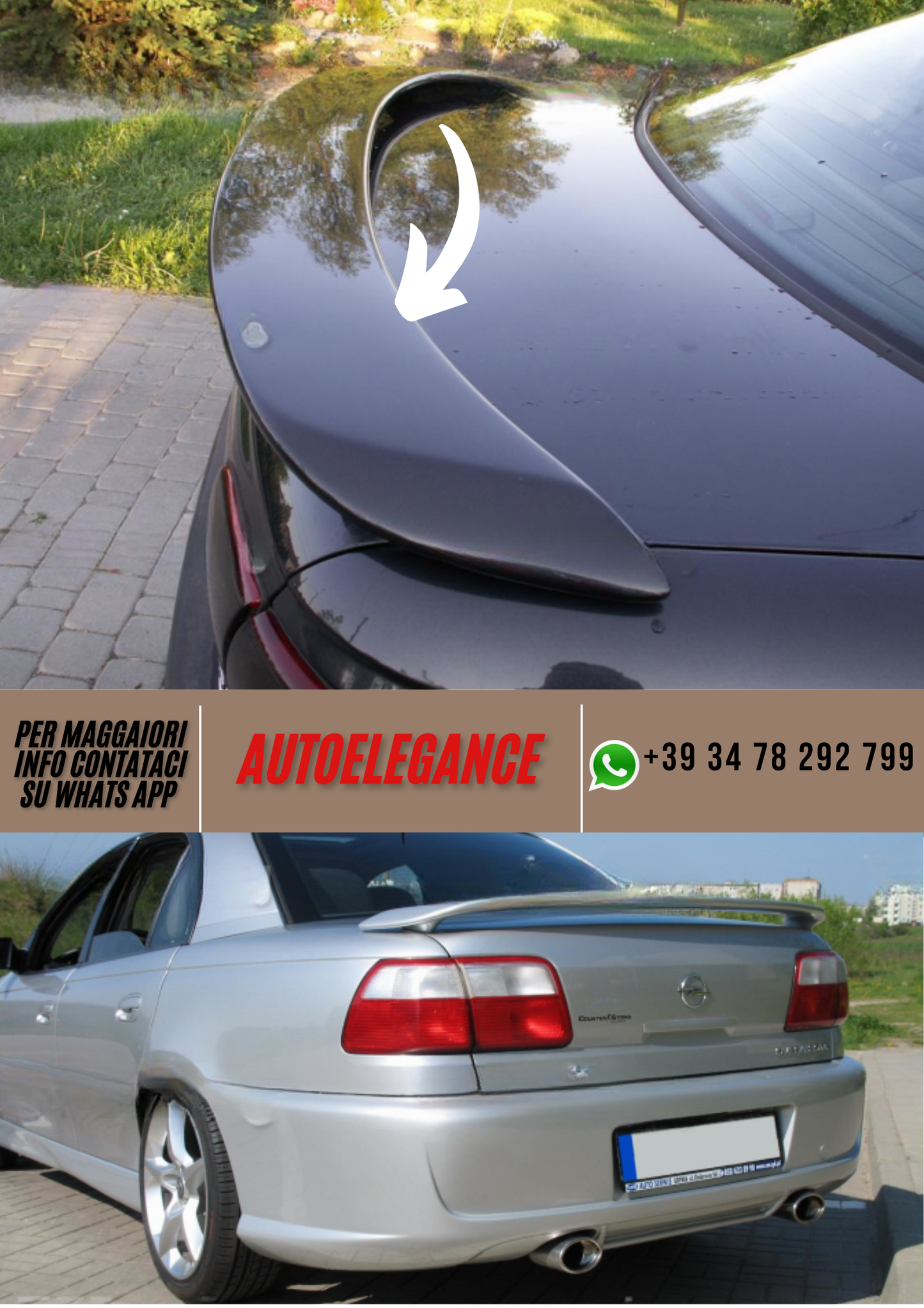 ❤️ Spoiler Posteriore per OPEL Omega B Berlina 1994–2003 – Design Sportivo ❤️