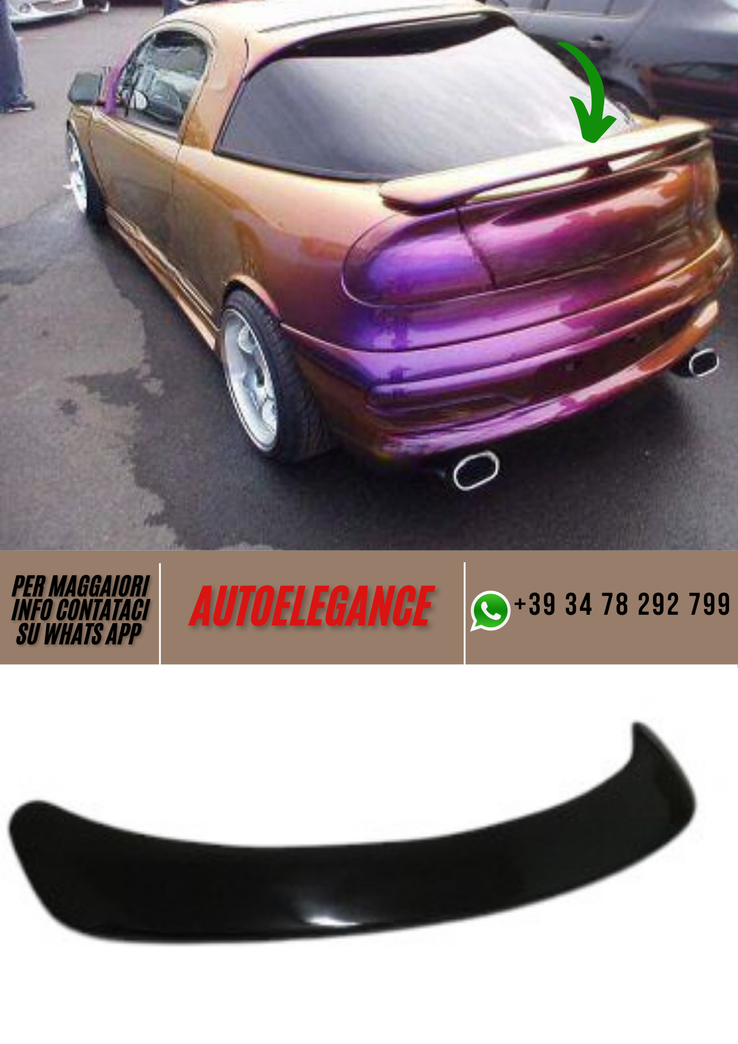 ❤️Spoiler Tetto Compatibile con OPEL Tigra❤️