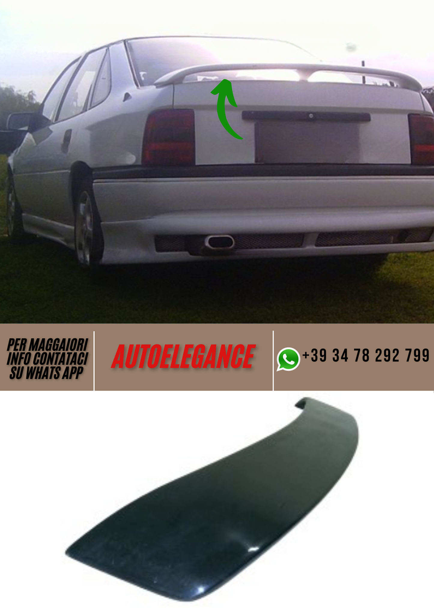 ❤️Spoiler  Compatibile con OPEL Vectra A Berlina 1988–1995❤️