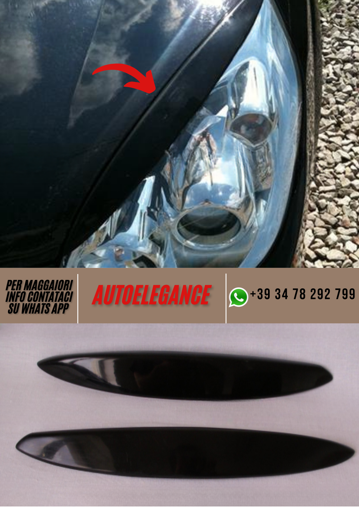❤️Palpebre Fari Compatibili con OPEL Vectra C Restyling 2005–2008❤️