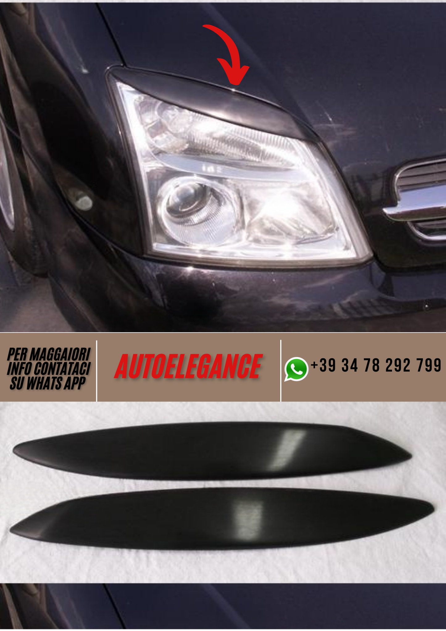 ❤️Palpebre Fari Compatibili con OPEL Vectra C 2002–2005 (Versione I) ❤️
