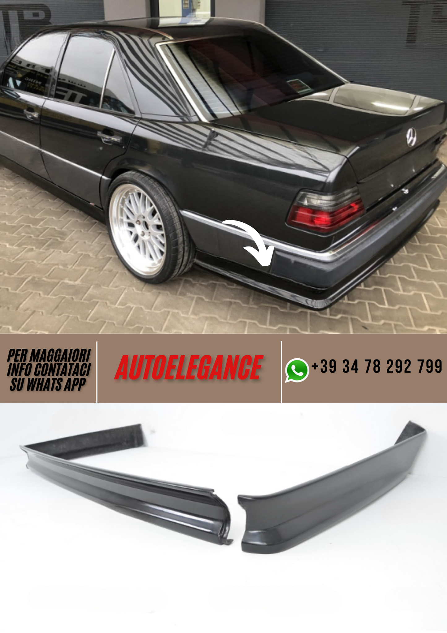 ❤️Spoiler paraurti posteriore Mercedes W124 C124 A124❤️
