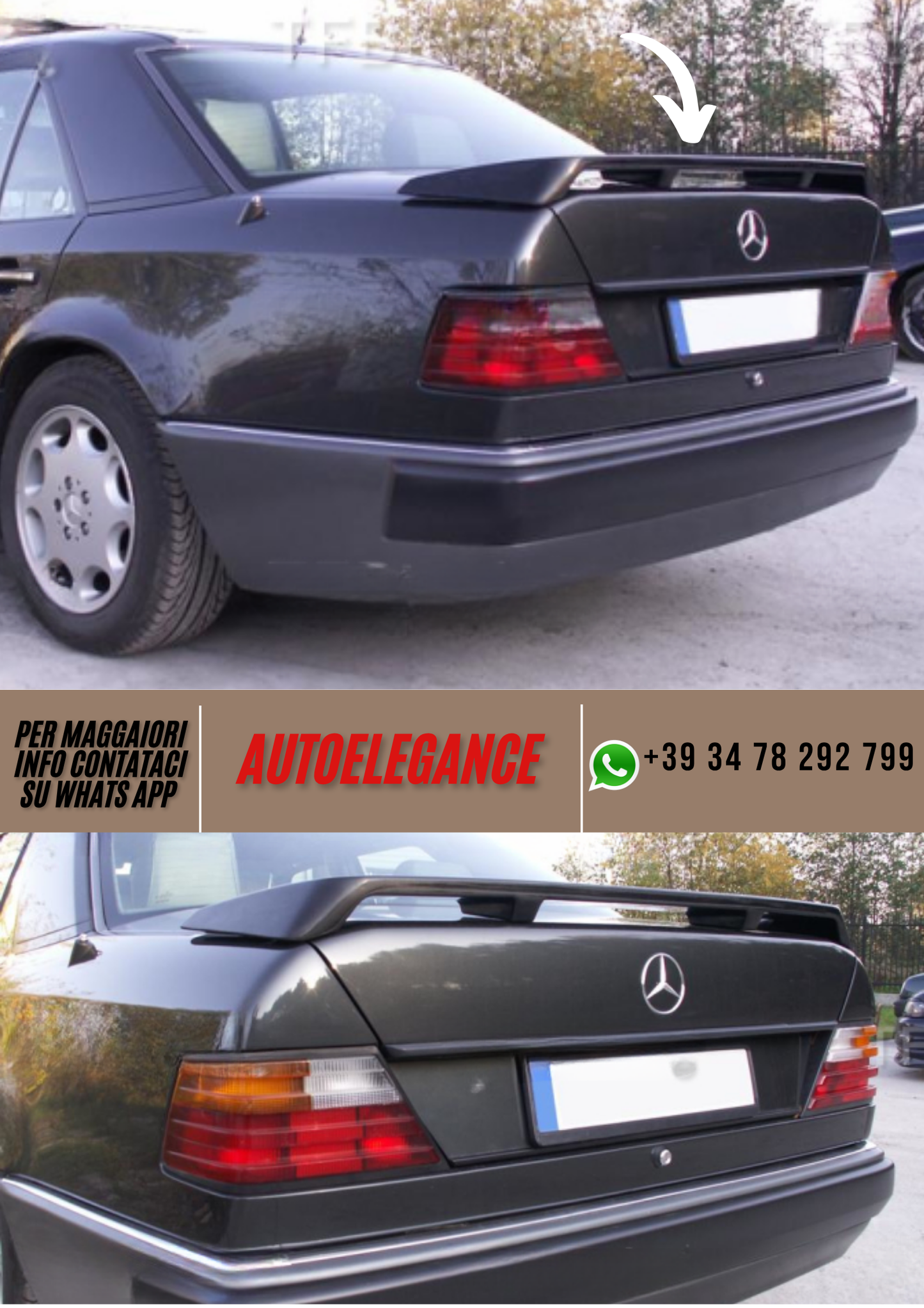 ❤️Tappo spoiler posteriore compatibile con MERCEDES Classe E W124❤️