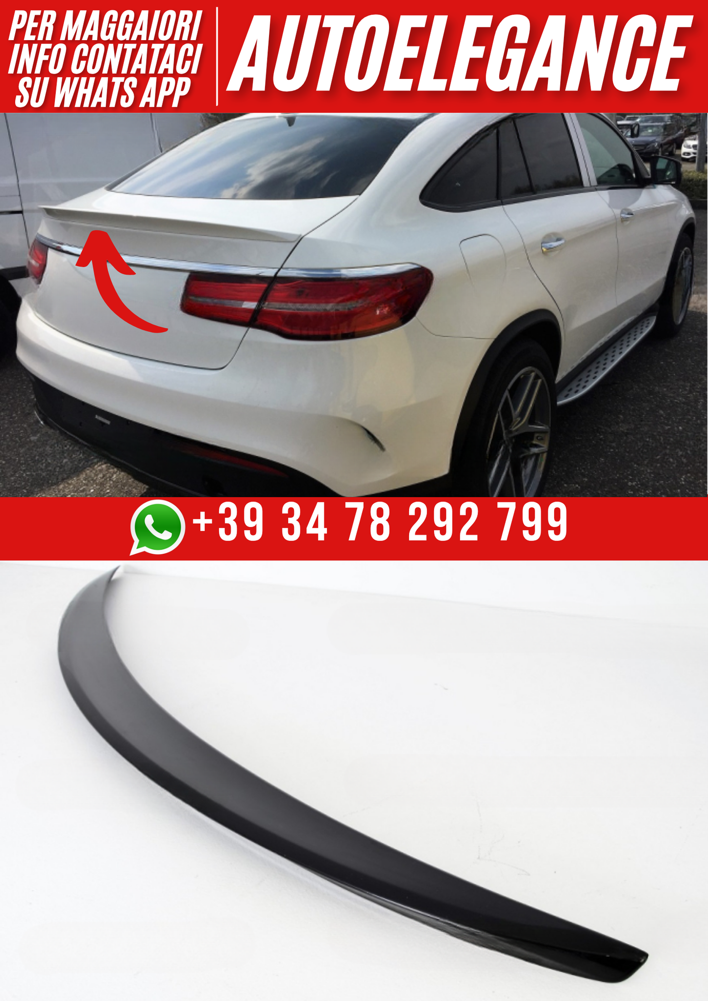 ❤️Spoiler posteriore compatibile con MERCEDES GLE Coupé C292 (2015–2019)❤️