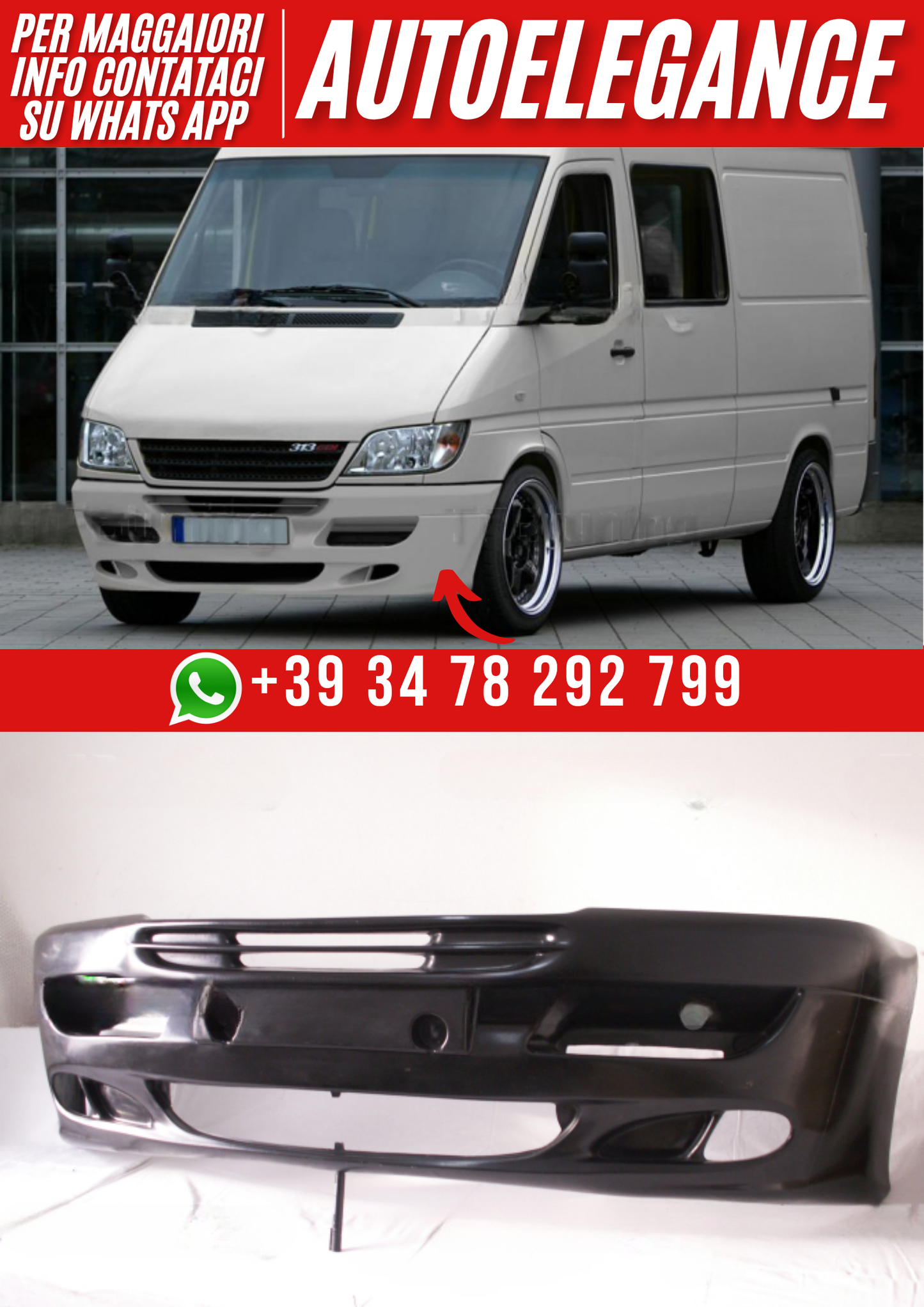 ❤️Paraurti anteriore compatibile con MERCEDES Sprinter W903  (dal 2000❤️