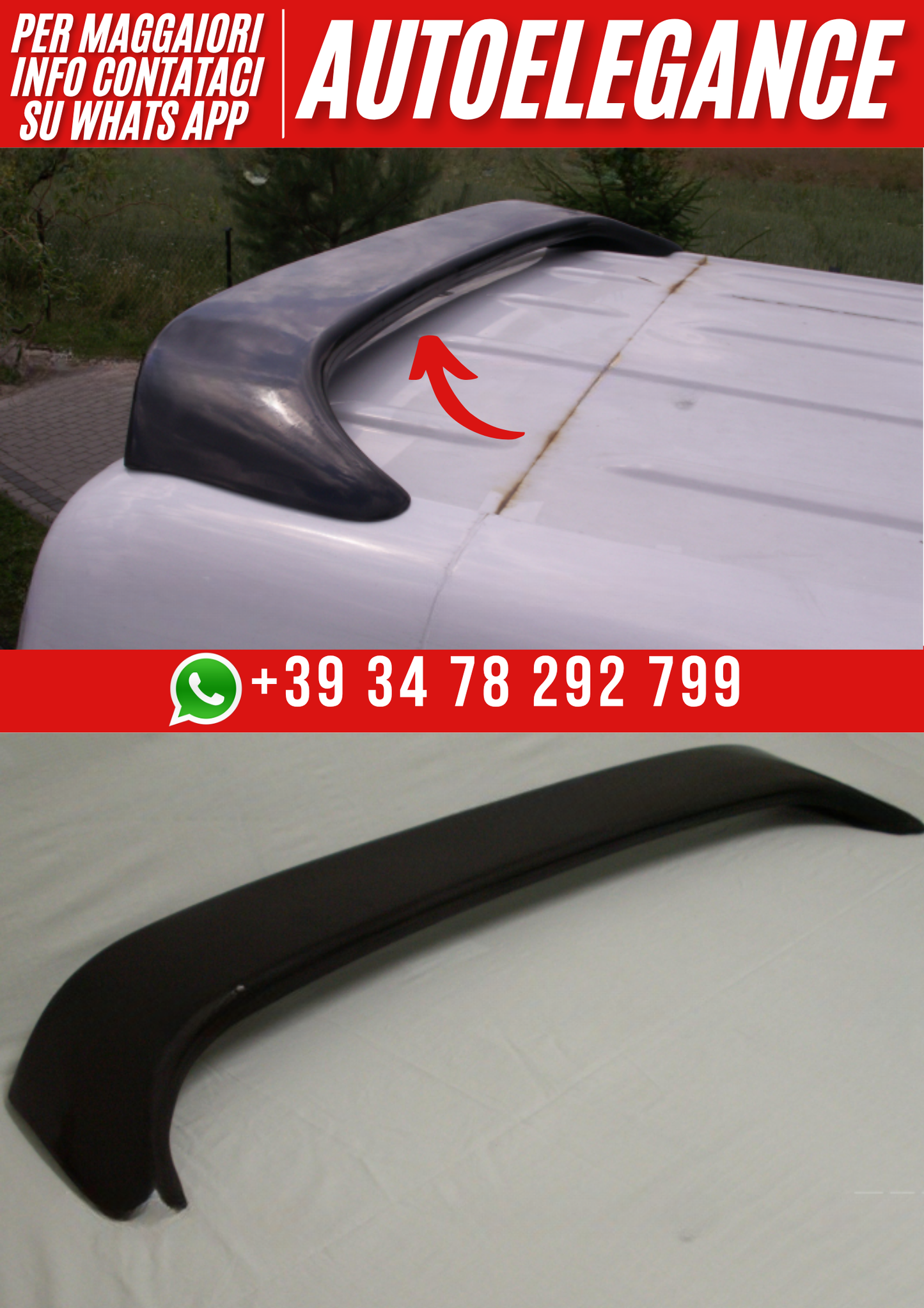 ❤️Spoiler  compatibile con MERCEDES Sprinter I W903 tetto alto (1995-❤️