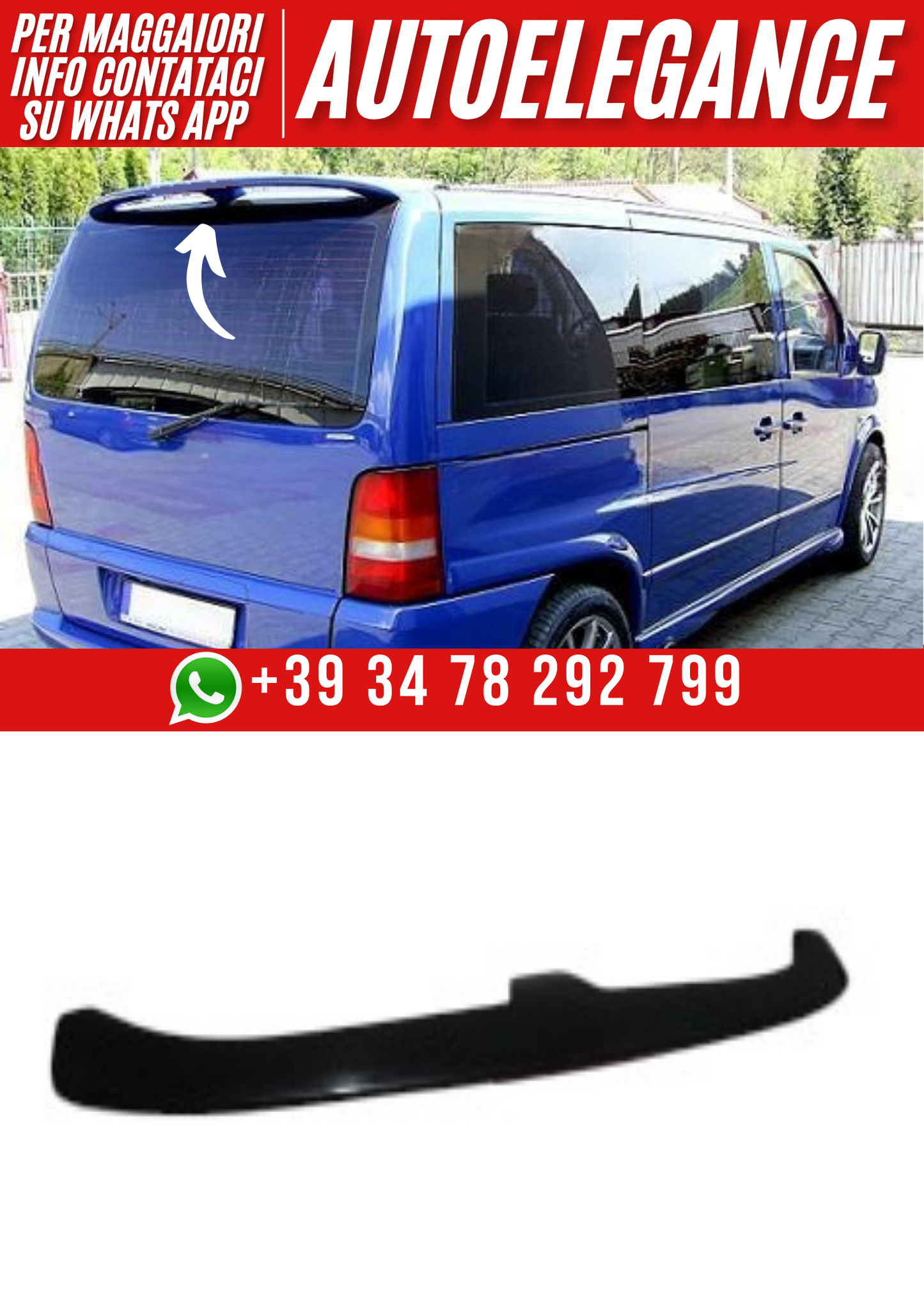 ❤️Spoiler posteriore compatibile con MERCEDES Vito I W638 (1996–2003)❤️