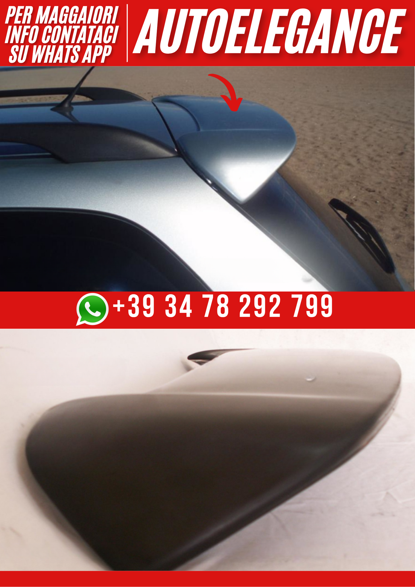 ❤️Spoiler finestrino compatibile con MAZDA 6 Kombi 2002–2007❤️